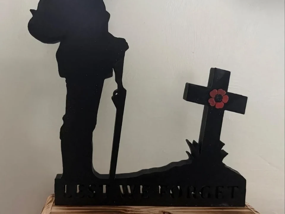 Custom remembrance display piece 3D printed by JB 3D Printing
